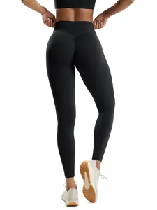ODODOS Hidden Scrunch Butt Lifting Leggings for Women - 25" No Front Seam High Waist Booty Sculpting Yoga Pants
