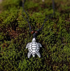 White Turtle Necklace – Symbol of Protection, Patience & Sea Wisdom