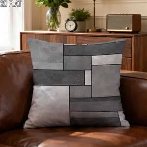 Modern Geometric Pillow Cover, Fashion Pillow Case, Single Side Print, Suitable for Living Room Bedroom Sofa Bed Decor, 2D Plane, No Insert Included