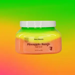 Pineapple Mango- Whipped Lightweight Sugar Scrub For Smooth Skin Body Care