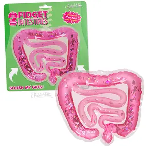 Fidget Intestines  – Squishy Liquid-Filled Gut Gag Toy with Food Confetti  Gag Gift