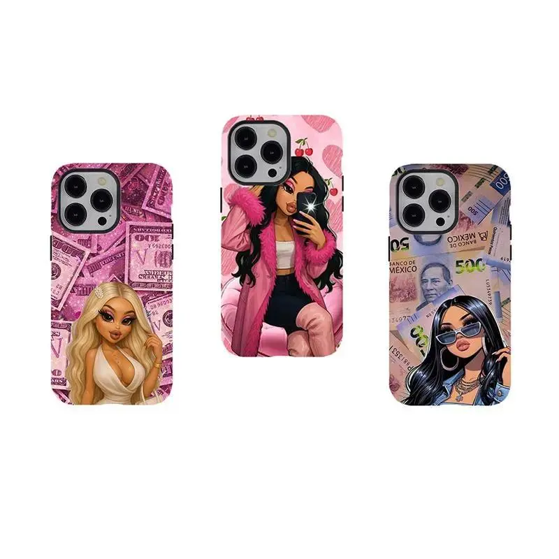Bratz Doll Y2K Aesthetic Phone Case, Trendy Tough Protective Cover, Compatible with iPhone 11-17 Pro Max/Plus and Samsung Galaxy S23-25