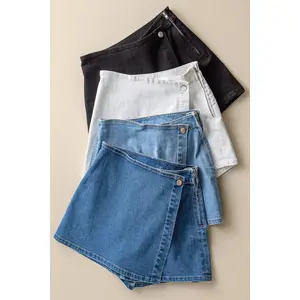 Girls' New Quick Set Skirt Top Denim Skirt Detachable Performance Good Absorption Fast