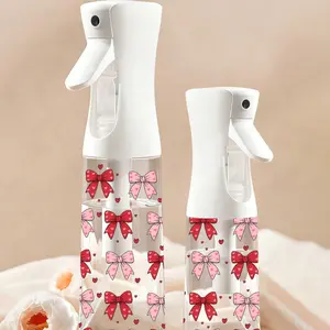 Bow Tie Pattern Clear PET Refillable Travel Spray Bottle, Fine Mist Spray Bottle For Travel, Makeup Remover Dispenser, Reusable Hair Spray Bottle, Continuous Water Mister, For Hair Styling, Cleaning, Plants, Facial Moisturiz, Refillable Design