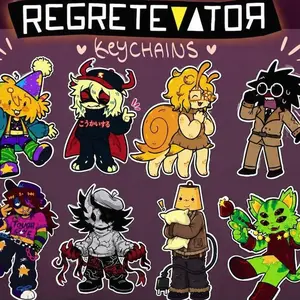 REGRETEVATOR Keychains, Poob, Pest, Split, Bive, Gnarpy, Lampert, Infected, Folly