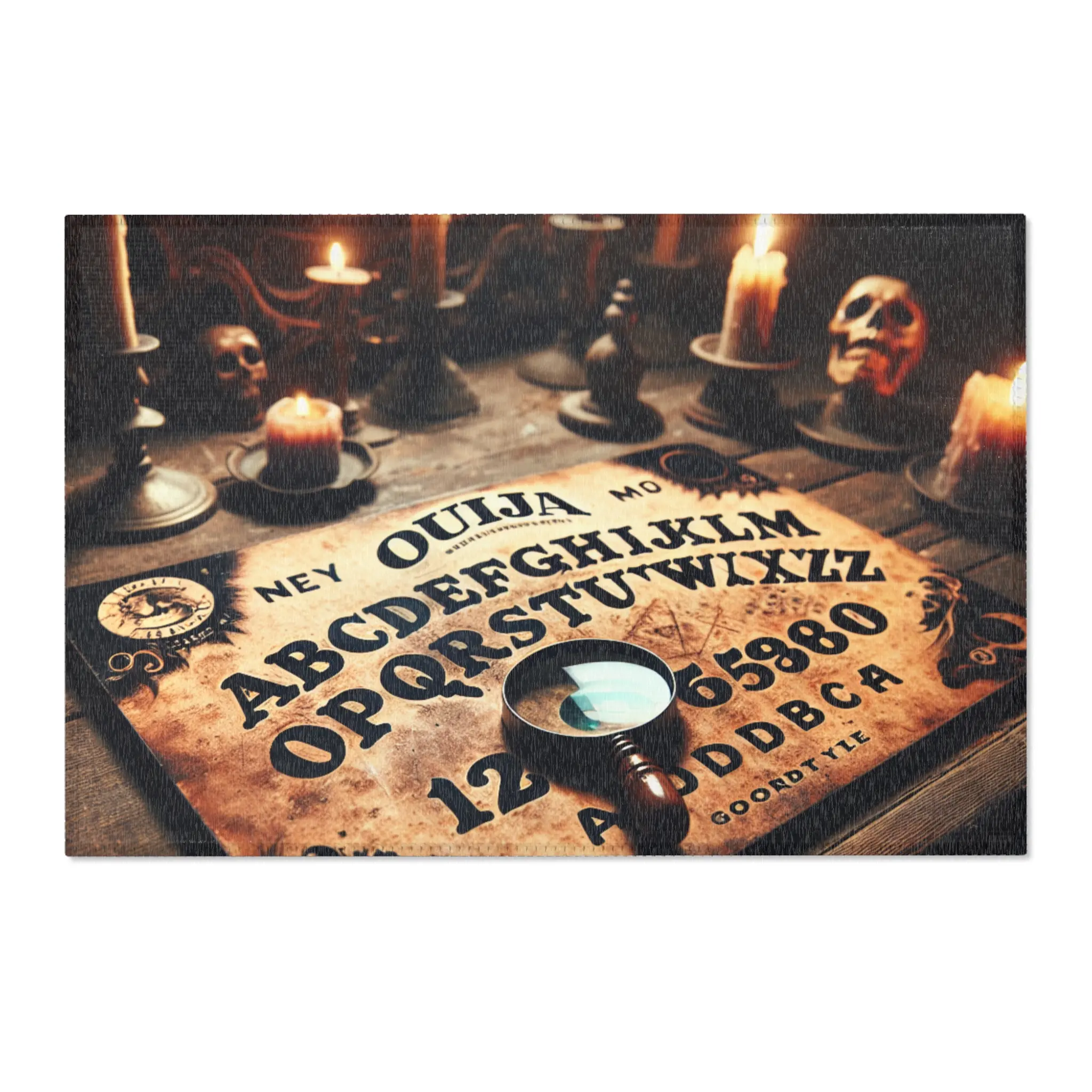 Ouija Board Blanket Area Rugs, Living Room Decor, Gothic Home Accessories, Halloween Rug, Occult Room Accent, Witchy Dorm Room Rug
