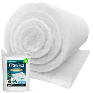 Aquarium Filter Floss for Fish Tank Filters - FilterFirst Pad - Media Roll for Crystal Clear Water
