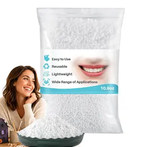 10.9oz Thermoplastic Moldable Beads, DIY Tooth Repair Pellets, Reusable Molding Plastic for Chipped Cracked Tooth Fix, Halloween Vampire Fangs, Crafts & Cosplay