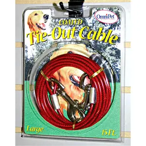 212 MAIN Heavy-Duty Steel Dog Tie-Out Lead with Added Strength, Vinyl Coating, Secure Tie-Out for Large Size Dogs, 20 ft.