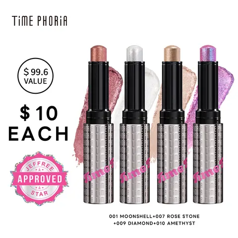 [Jeffree Star Approved]TIMEPHORIA Gel Eyeshadow Stick - Crystal, Metallic, Shimmer Glaze Finish, Flawless Youthful Glowing Looks