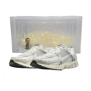 Nike Zoom Vomero 5 Gift Box Low-Top Running Shoes with Zoom Air Technology for Men and Women in Grey-Black Trending Shoes, House White Official Shoes to Get / Maison Mihara