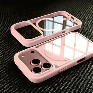 Phone Case – Premium Transparent Magnetic Wireless Charging, Compatible Features Flexible Edges and a Sturdy Protective Back Panel with Shock-Absorption Capabilities.with iphone 17 pro max phone case/17/16/15/14/13 Pro Max Plus Mini/17 Air/ beautiful