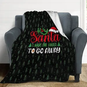 Christmas Santa Blanket Throw Blanket Christmas Santa Gifts for Women Men Soft Sofa Throws for Travel Camping Bed Home Decor Car Birthday Gift 50"*60"（130 * 150cm）