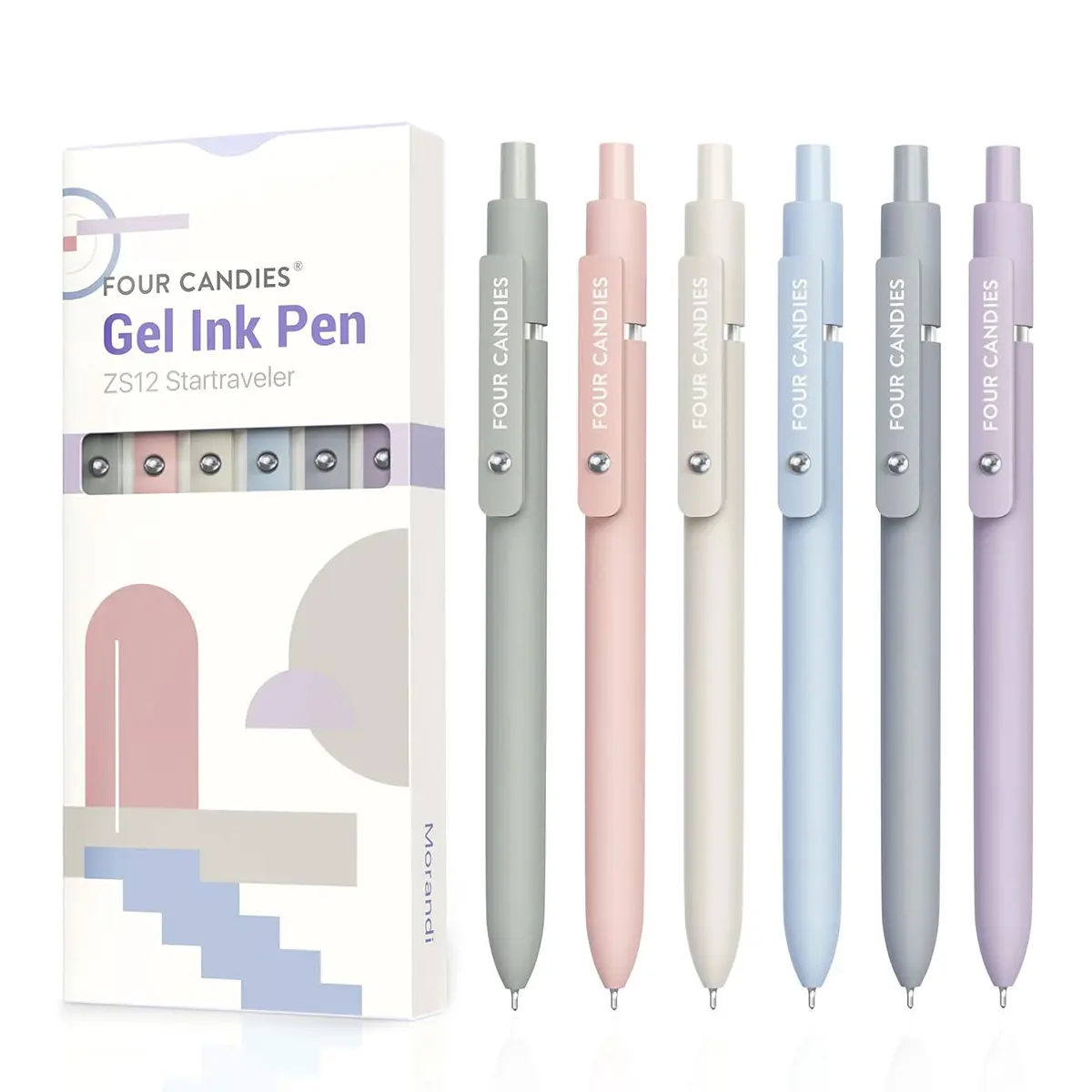 6 pack (Morandi Color & 0.5mm）