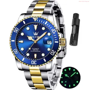 Fashion Brand OLEVS Men's Mechanical Watch Hollow Out Waterproof Automatic Stringing Watch for Men