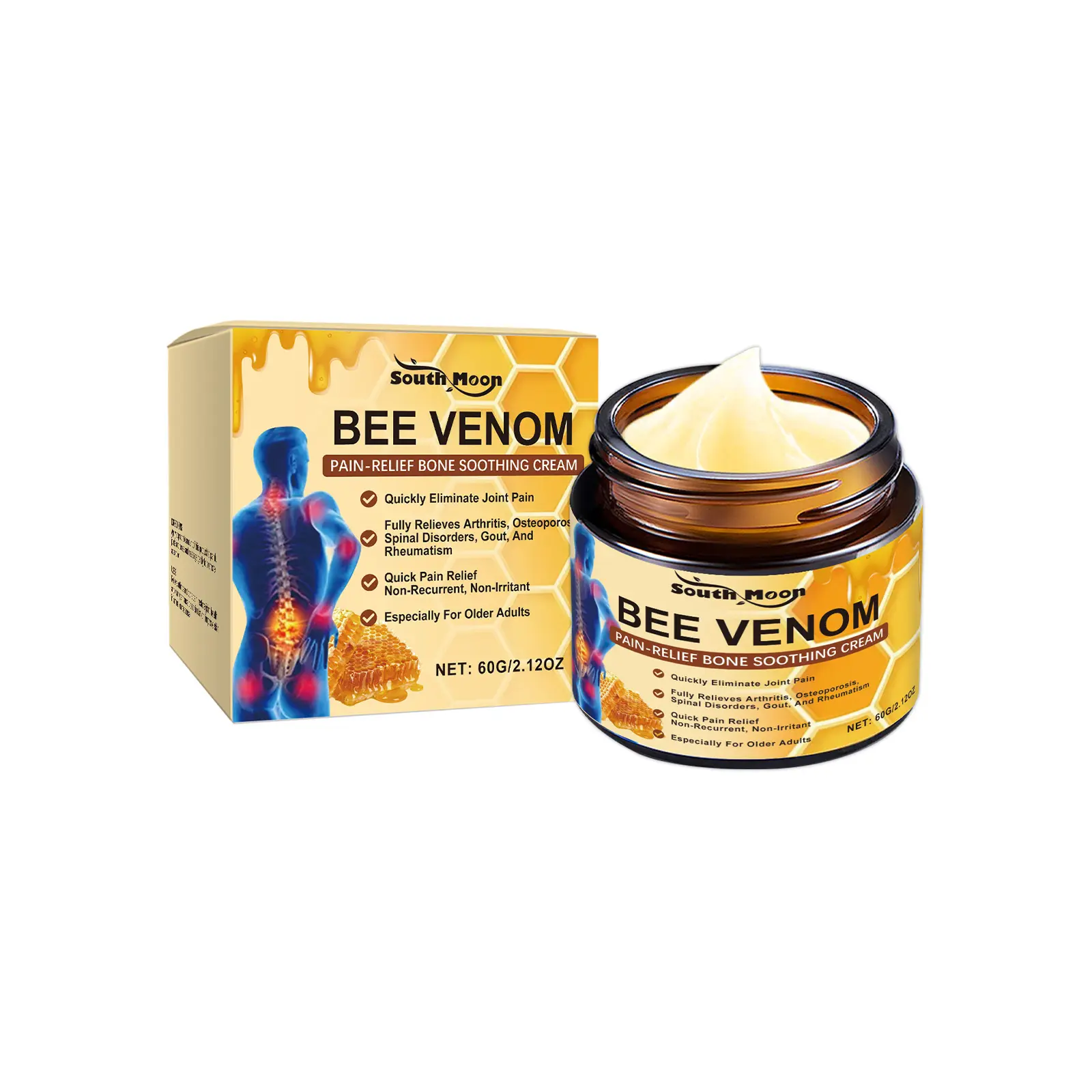 South Moon Joint Repair Cream – Soothes joint pain, swelling, and discomfort; portable topical massage care cream for external application