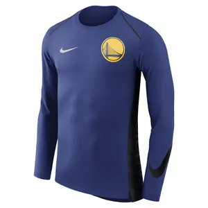 [856978-495] Mens Nike NBA GS Warriors Hyper Elite Shooter Long Sleeve Shirt