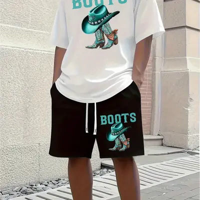 Cowboy Hat Shorts And Cowboy Boots Guys Men Outfits With Boots
