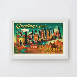 Nevada Postcard Art Print