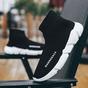 Sock Shoes Men's and Women's Same Fashionable Stylish Outfit Lovers Shoes-Top Platform Student Flying Woven Shoes Trainer