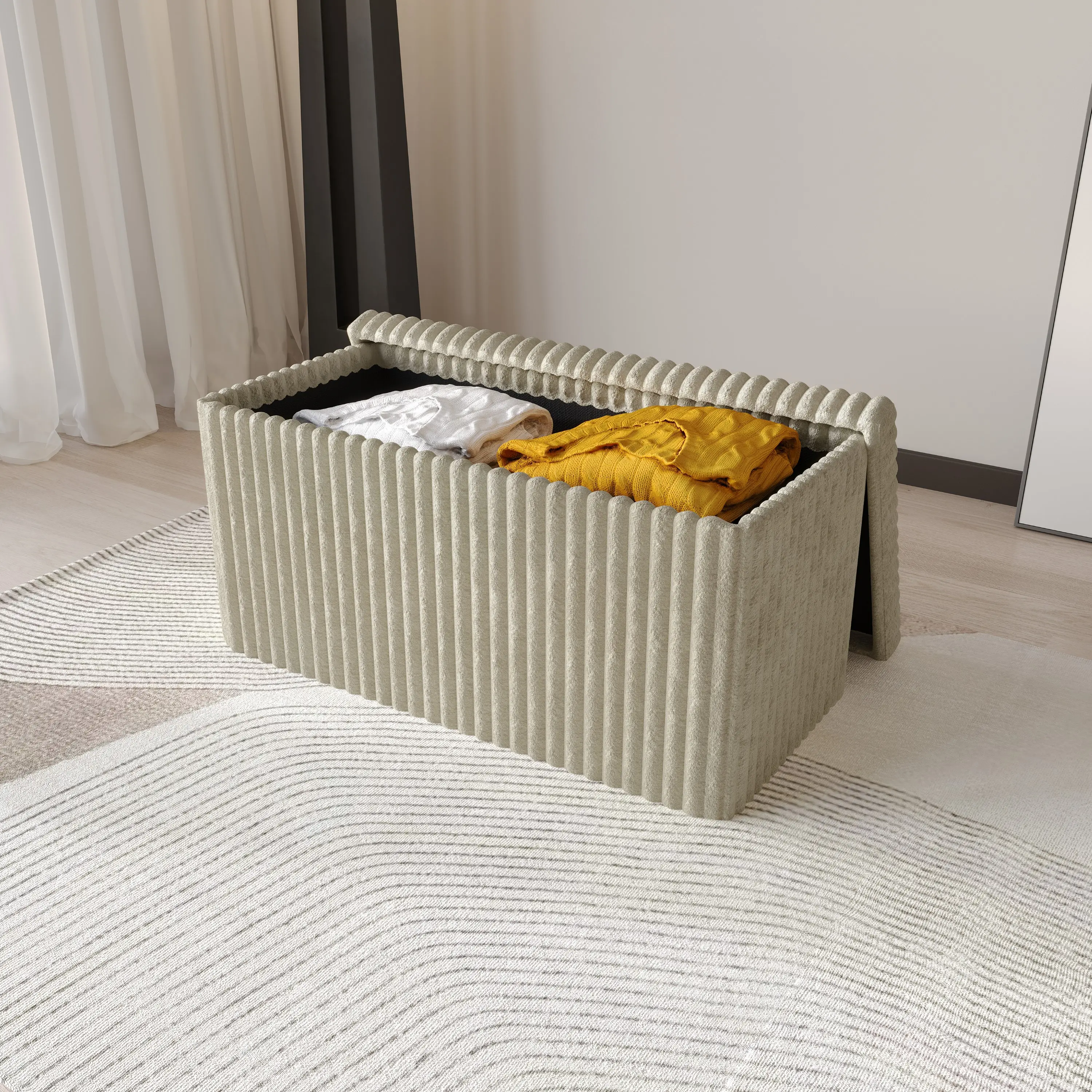 30" Velvet Light Beige (Without Pocket)