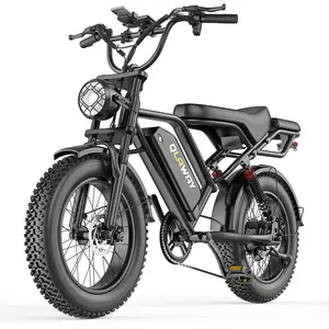 Qlaway BK20 Electric ebike | Peak Power 1500W | Full Suspension | Top Speed 31 MPH | Range 40-70 Miles | 48V 18Ah Removable Battery | 2-Seater Design | LED Headlights | 20-Inch All-Terrain Fat Tires | UL 2849 Certified ebike
