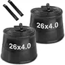 Hycline 2-Pack Fat Bike Inner Tubes, 20/26x4.0 in AV 32mm Schrader Valve, Premium Butyl Rubber Seamless Puncture Res. Tubes with 2 Tire Levers, Components and Parts for Adult Mountain Bikes, Off-Road Use, Passed Safety Standards
