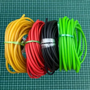 32.8ft / 10m 2050 Latex Rubber Tube, Black Red Plain Fluorescent Green High Elasticity Durable Tube, Ideal for Sports Fitness Outdoor Use
