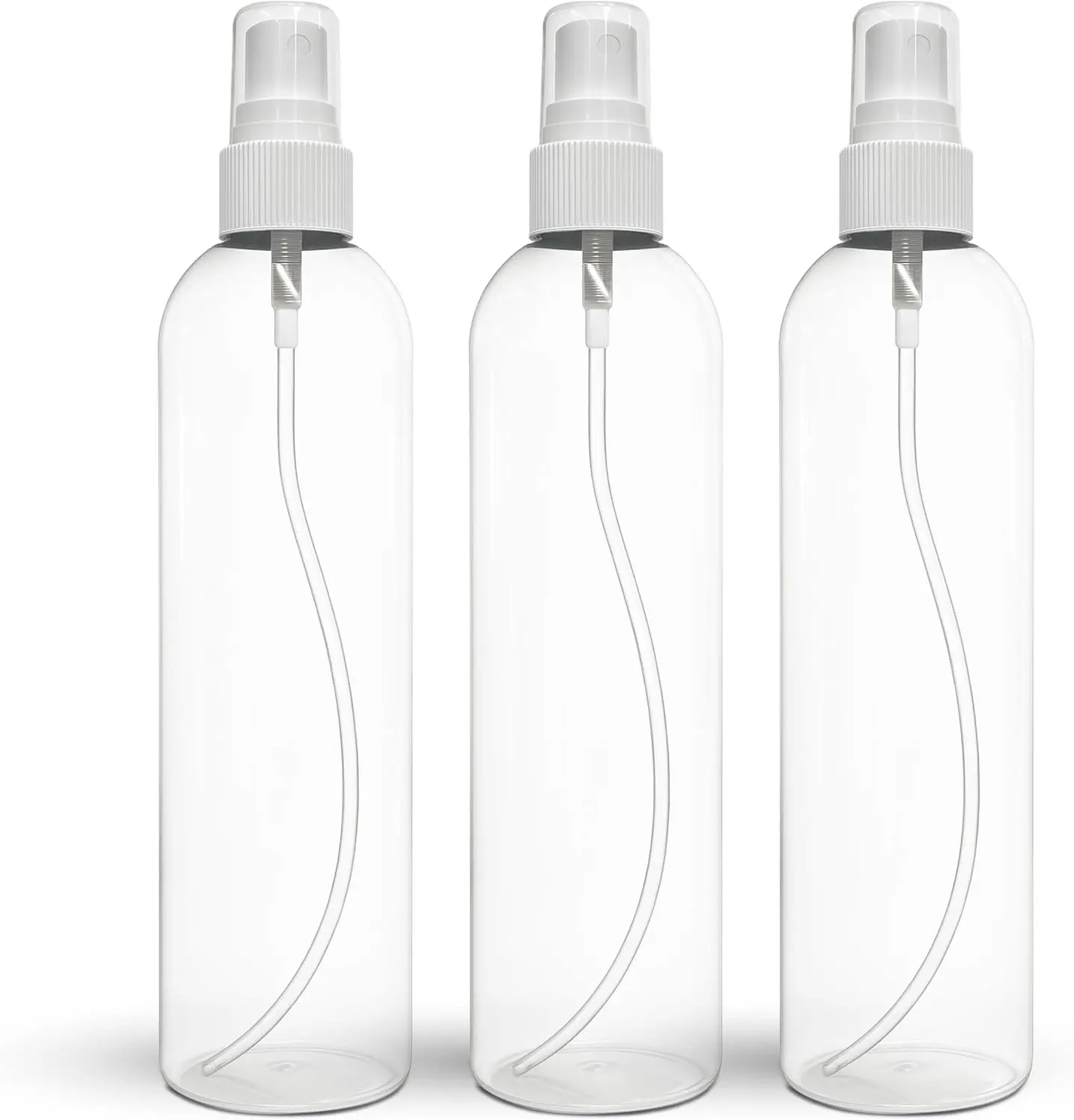 BRIGHTFROM Fine Mist Spray Bottles 8 oz, Empty Refillable Containers - Essential Oils, Disinfectant Spray, Water - Pack of 3