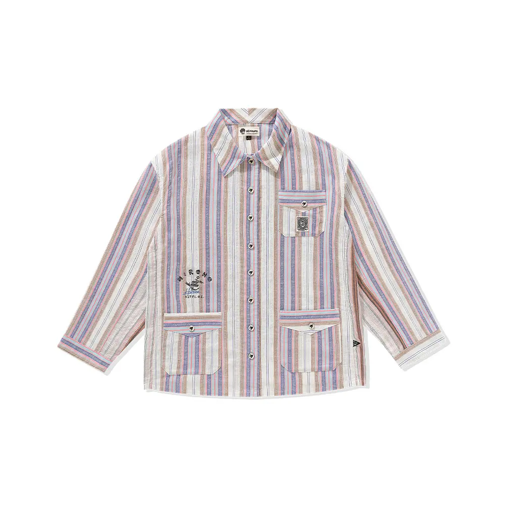 POP MART Hirono Living Wild – Freedom Island Wanderer Bulgarian Striped Shirt