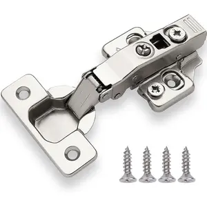 Full Overlay European Soft Close Cabinet Hinges for Kitchen Cabinets (20 Pcs) -105° Frameless Concealed Cabinet Door Hinge -6 Way Adjustability & Clip on Plate for Easy Installation