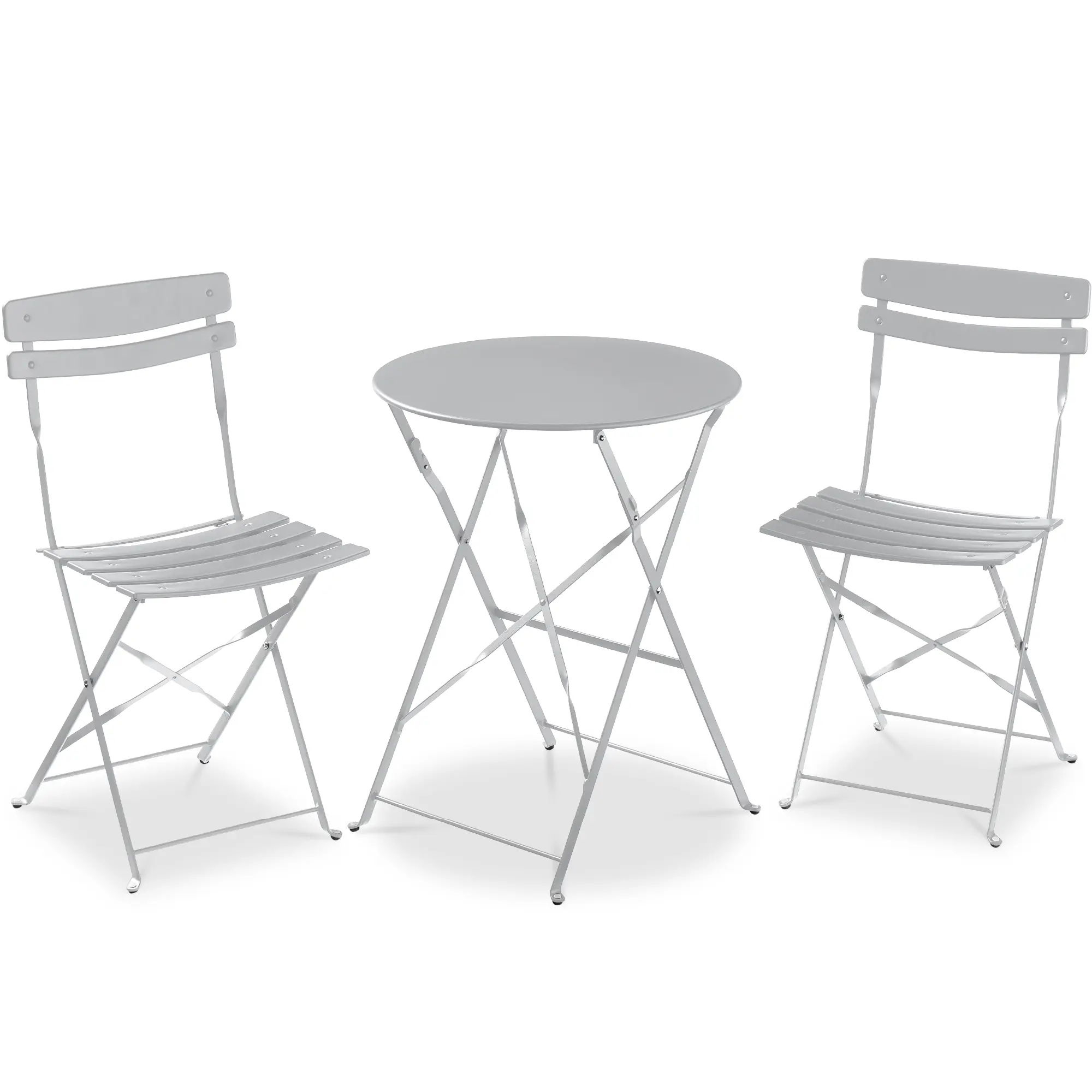 Best Choice Products 3-Piece Small Bistro Set, Folding Patio Furniture Set of 2 Chairs and Table