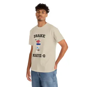 Drake Mayo V1 Tee | Football Player on Mayo Jar Graphic Tee Shirt, Sports T-Shirt, Funny Football