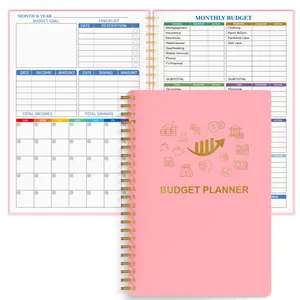 A5 Budget Planner Notebook for Personal Finance with Monthly Goals Expense Tracker Savings Debt Organizer for Adults 100gsm Paper Sturdy Cover Twin-Wire Binding