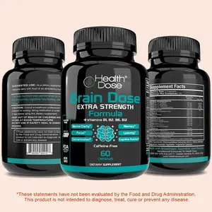 Health Dose Brain Dose, Natural energy & Vitamins Supplement For Men & Women. nutritional support fitness dietary neuro Healthcare Edible Optimum