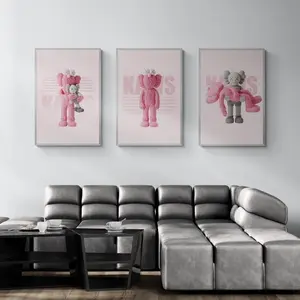 Pink Hypebeast Toys Poster, Figure Printable Wall Art