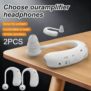 Large Capacity Hearing Aid Earphones, USB Charging, Abs Material, Suitable for Mild to Moderate Hearing Needs