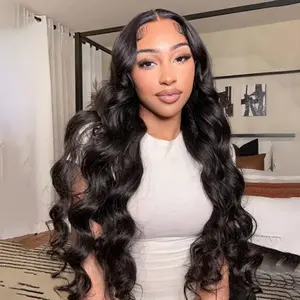 Vshow Bleached Knots Wig Body Wave Human Hair Pre-Cut 7x5 HD Lace Wear Go Glueless Wigs 180% Density Parting Max Body Wave Wigs