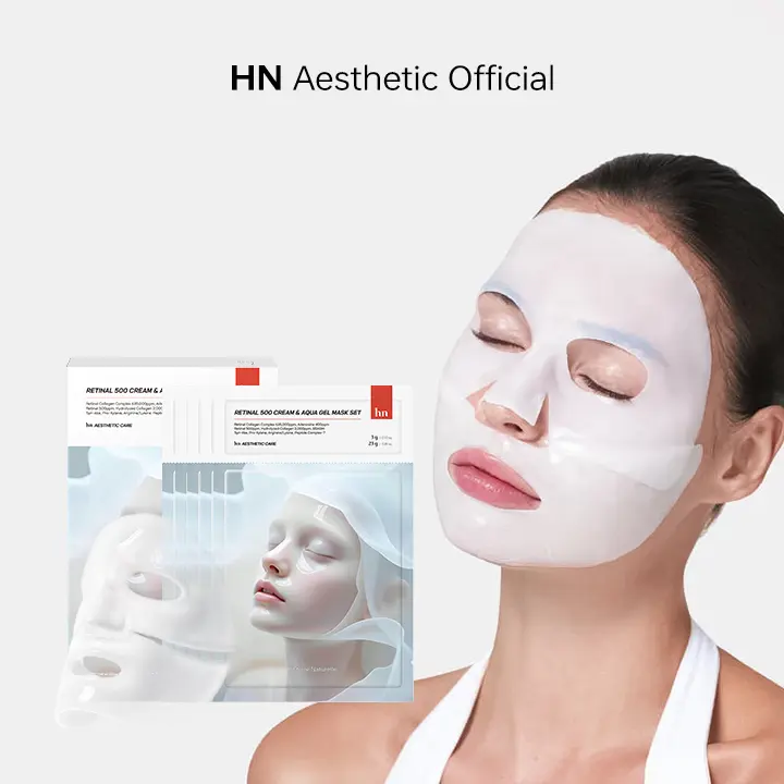 [HN Aesthetic Official] Retinal 500 Mask Set - Firmer Skin,Smoother Wrinkles,Visible Radiance,Korean Skincare,5 Sheets