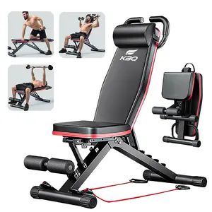 TikTokShopBlackFriday 14 in 1 Multi Functional Fitness Bench Back Extensions Machine Quick Fold Adjustable 6 Speed Cushion U Shaped Handle Non Slip Pedals Full Body Workout 5cm Thickened Frame Portable Space Saving Home Gym Equipment