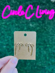 Golden Bow Earrings