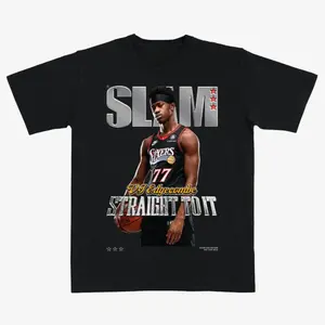 VJ Edgecombe 76ers Slam Graphic T-Shirt – Rookie Basketball Tee, Straight To It Print, Vintage Streetwear Fan Shirt