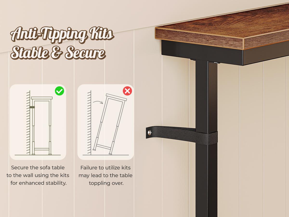 Huuger 78.7/39.4/51.2/102.4/110.2 Inch Behind Couch Table with Power Outlets, 23.9’’-34.4’’ Height Adjustable Range, Sofa Tables Narrow Long with USB-C Ports, Skinny Console Table Huuger 78.7/39.4/51.2/102.4/110.2 Inch Behind Couch Table with Power Outlets, 23.9’’-34.4’’ Height Adjustable Range, Sofa Tables Narrow Long with USB-C Ports, Skinny Console Table