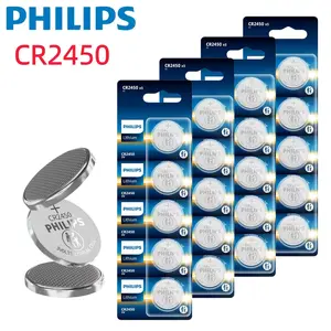 PHILIPS CR2450 3V Lithium Batteries, 20pcs Long-Lasting 600mAH Button Cell Batteries, Widely Used In Car Keys, Remote Controls, Calculators, Thermometers, Etc., Durable And Reliable