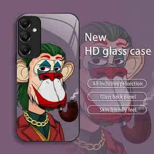 Applicable to [Galaxy A15] high-end glass mobile phone case,bored cartoon anime monkey affordable, fully shockproof, drop-proof, wear-resistant-888