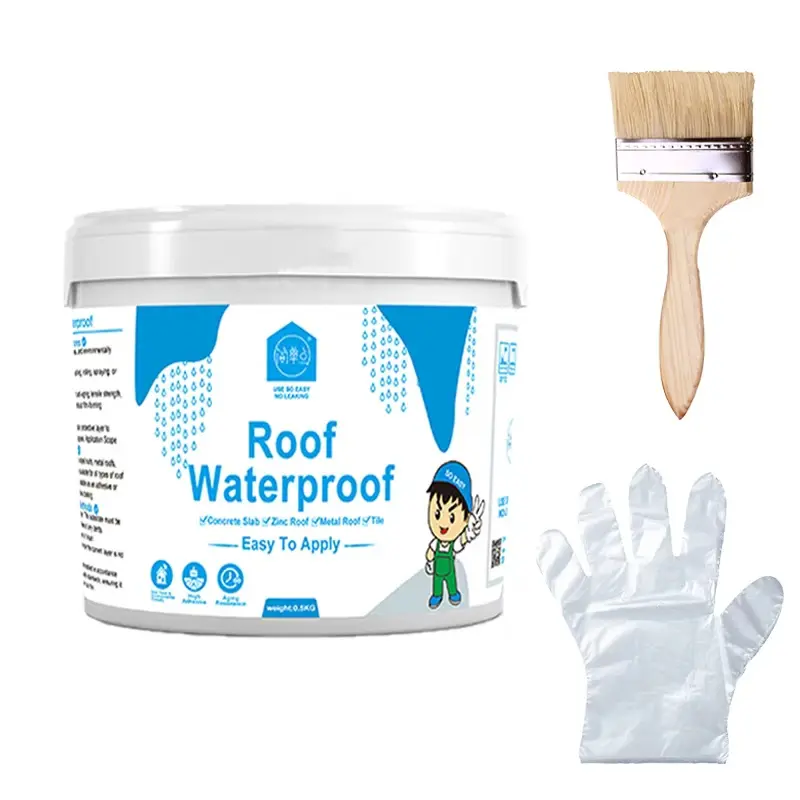Waterproof Repair Coating - Epoxy Coating, Liquid Adhesive, Sealant Waterproofers for Walls, Floors, Roofs with Impermeability, Mold Resistance, Anti-Aging, Extreme Temperature Resistance, Epoxy Coating Waterproofers, Floor Coating Waterproofers, Adhesion