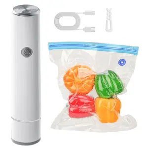 Handheld Vacuum Sealer Machine - Quick Seal, Space-Saving & Affordable! 10 Free Vacuum Bags Included!