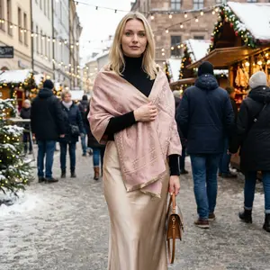 Xelle Women’s Soft Pashmina Shawl Wrap – Viscose & Acrylic Warm Winter Scarf, Elegant Holiday Style | Year-End Sale