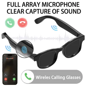 Men Women Ai Multifunctional Smart Glasses, Wireless Calling Bluetooth-compatible Eyewear, Music Playback, Hands-Free Call, UV & Blue Light Protection