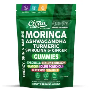 Clean Nutra Moringa, Ashwagandha, Turmeric, Spirulina & Ginger for Plant-Based Energy, Skin & Immune Support - MorinGlow Clean Nutra Moringa, Ashwagandha, Turmeric, Spirulina & Ginger for Plant-Based Energy, Skin & Immune Support - MorinGlow